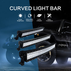 30" CURVED DUAL ROW LED LIGHT BAR - COMBINATION